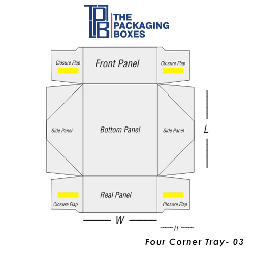 Four Corner Tray Boxes Design